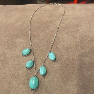 Elegant Silver 925 and Turquoise Necklace
